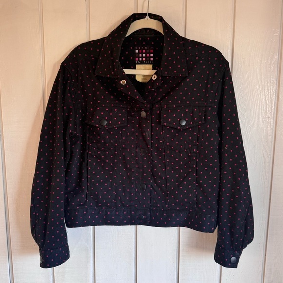 Esprit Jackets & Blazers - Esprit Black and Red Polka Dot Jacket